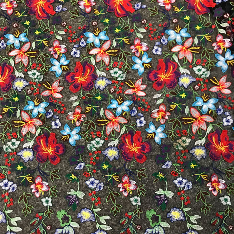 Embroidered Fabric Dress Water Soluble Polyester for Women's Wear Whol 4